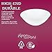 Disposable Plastic Plates with Rim Design, Organic Round Dinnerware Bulk Order for Wedding, Birthday & All Occasions (White, 6 oz Dessert Bowls (120 Bowls))