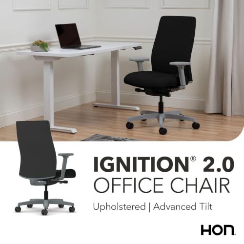 Image of HON Ignition 2.0 Ergonomic Office Chair, Lumbar Support, Desk Chair, Black