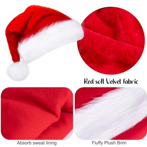 Baby Santa Hat Toddler Christmas Hat: Baby Santa Claus Hats 0-12 Months - Unisex baby Velvet Classic Santa Hat for Christmas New Year2
