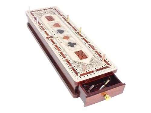 House of Cribbage - Tablero de Cribbage continuo 3 pistas en madera miniatura 4