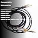 NEW NEOMUSICIA Replacement Cable Compatible with Hifiman HE4XX, HE-400i (The Latest Version with Both 3.5mm Plug) Headphones 3.5mm / 6.35mm to Dual 3.5mm Jack Male Cord 3meters/9.9ft