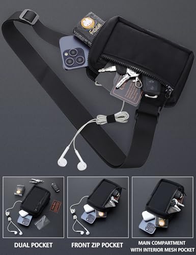 Peicees Mini Sling Bag for Men Women Crossbody Bag Travel Running Phone Daypack Shoulder Bags4