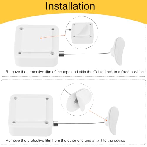 Candado de cable retráctil antirrobo para evitar robos de laptops y pantallas 6