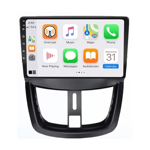 9 Pulgadas Pantalla Táctil Autoradio para Peugeot 207 207CC 2006-2015 Android 15 Car Radio Estéreo con AHD Controles en el Volante WiFi FM RDS Navigation GPS BT USB DSP(H2 4+64G)