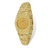 Roy Rose Jewelry 10K Yellow Champagne 22mm Dial Nugget Watch