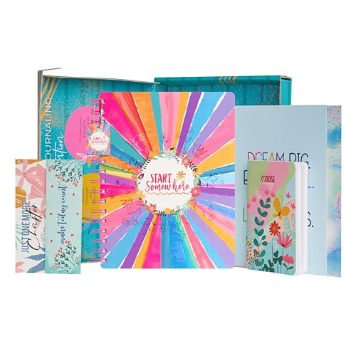 Image of Doodle I The Happiness 2026 Journal Kit I Undated B5 Planner + 250+ Stickers + Bookmarks + Pocket Planner with Premium Gift Box | Tear Away Note Cards & Quote Cards | Activity Pages | To do lists I 268 Pages I 80 GSM I Wiro Bound (Begin Bright)