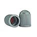 Pack of 12 Gray Valve Stem Caps with Inner Seals for All Schrader Type Valve Stems on Automotive, Truck, Trailer, Bicycle and Other Applications by TYK Industries
