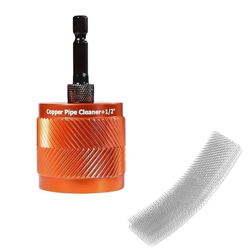 Copper Pipe Cleaners Hexagonal for Drill 1/2 with 15mm Replacement Brush Plumbing Tools and Equipment 15mm Pipe Cleaner Copper Cleaning Drill Bit for Removing Rust Stains Paint