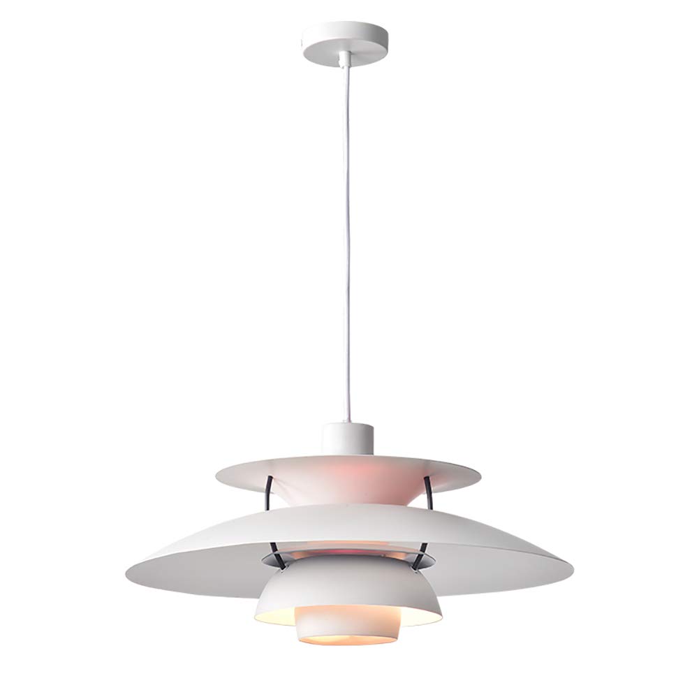 Lustre soucoupe volante blanc 49cm pour éclairer sans éblouir le salon