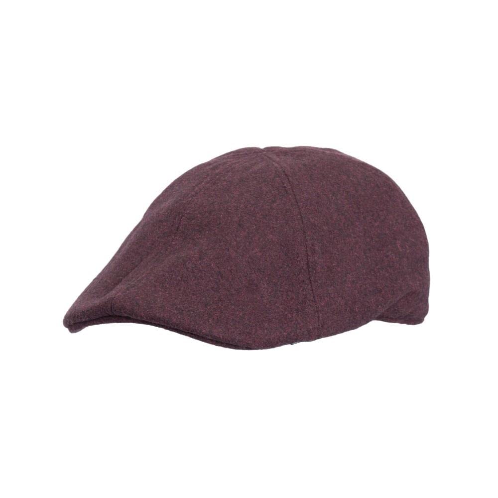 Walker And Hawkes Unisex Maroon - Wool 6-Panel Barney Duckbill Cap - M (58Cm)