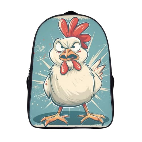 Mochila infantil 3D pequeña para preescolar con correa para el pecho de felpa Roosters