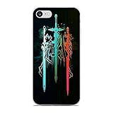 Transparent Crystal Clear Soft Gel TPU Anti-Yellowing Cover Case for Apple iPhone 7/8/SE 2020-Sword-Art Online 4