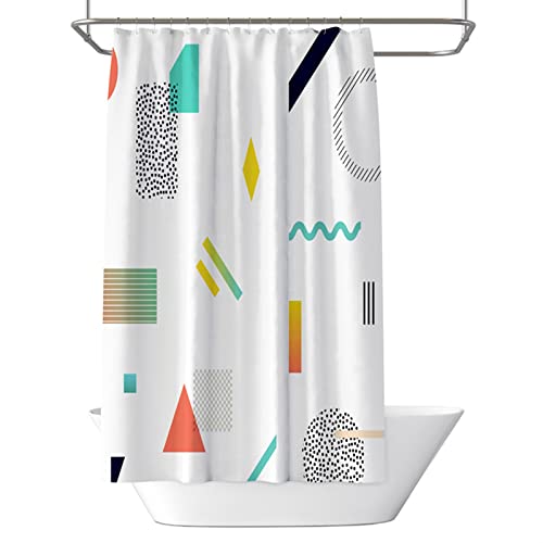 Rideau de douche KnSam 200x200cm en polyester géométrique à rayures