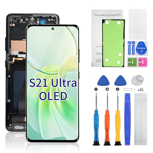 OLED for Samsung Galaxy S21 Ultra Screen Replacement with Frame