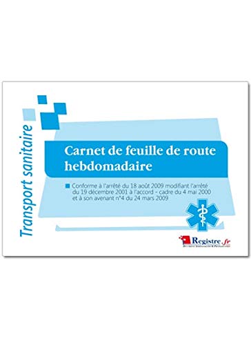 Carnet de Feuille de Route Hebdomadaire - M068 Cover