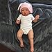 Reborn Dolls Poupée Rebirth 22 Pouces / 55 cm Mignon Silicone Vinyle Reborn Bébé Garçon Poupées avec des Cheveux Réaliste Belle Poupée pour Tout-Petits Garçons (Corps en Coton et Yeux Bleus)