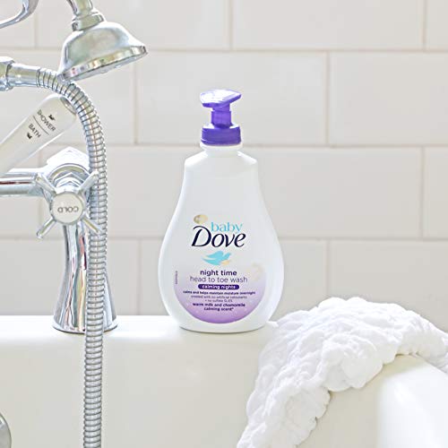 Baby Dove Calming Moisture Sensitive Skin Night Time Wash, 3 Pack Hypoallergenic And Tear-Free Bath Wash, Scented, Suitable For Newborns, 400 Ml (3X 13.52 Oz) #TOP3