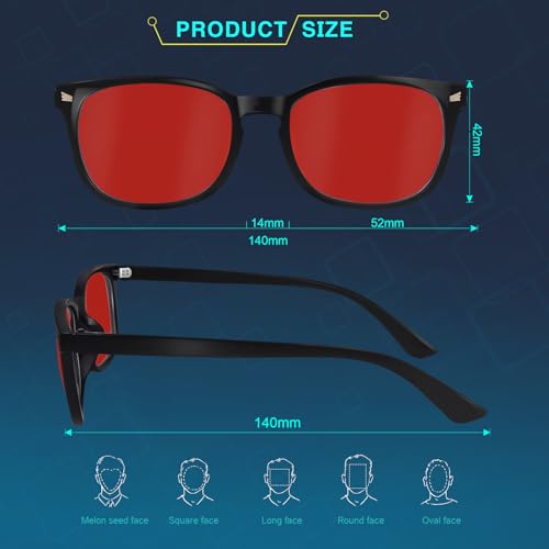 Image of Blue Light Glasses for Woman Men, 99% Blocking Red Light Lens | Anti Eyestrain & UV Glare Protection, Computer Blue Light Blocking Glasses for Gaming TV Phone Screen