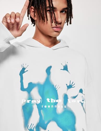 Vamtac Mens Oversized Graphic Y2k Hoodies Vintage Fashion Streetwear Casual Hooded Sweatshirt Unisex Pullover Tops
