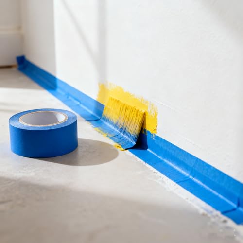 Image of 3 Rolls Painters Tape, Blue Tapes, Masking Tapes, Paint Tape for Multi-Purpose, Painting, Painter's, DIY Crafts Arts (66yd=0.94IN*22yd*3) Decoration Labeling No Residue, Easy Removal