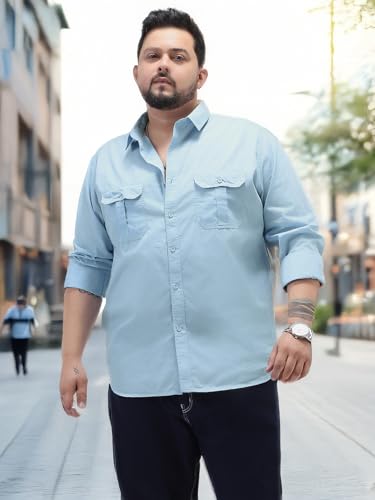 Image of Urbano Plus Men's Cotton Full Sleeve Regular Fit Casual Solid Shirt