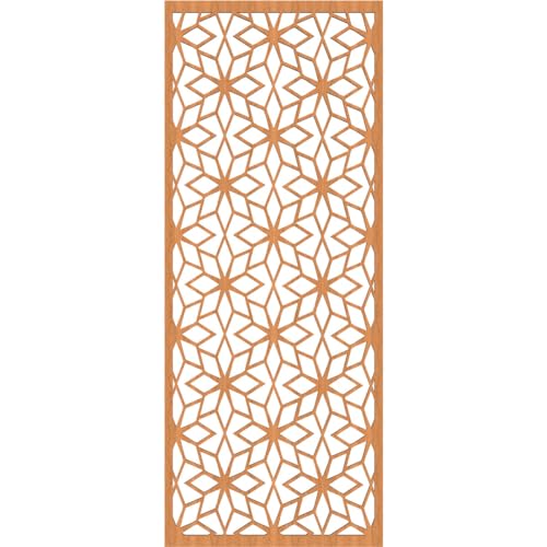 Image of 19 3 /8 inchW x 49 3 /8 inchH x 3 /8 inchT Lake Decorative Fretwork Wood Wall Panels, Cherry