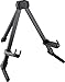K&M Konig & Meyer 17550.000.35 Memphis Travel Guitar Stand | Sturdy Lightweight Aluminum Frame | Protective Stable Rubber Arms And Feet- Compact Folds Flat | Fits Acoustic/Electric Guitars | Black