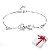 ♥Infinity Design: Unendlich Symbol Silberarmband, einfaches und elegantes Design. Unendlichkeit bedeutet unendliche Liebe und bedeutet auch Freundschaft für immer. Dies ist ein ideales Geschenk für Ihren guten Freund, Liebhaber oder für sich selbst.