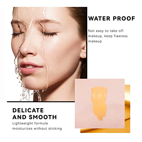 Newbang Yellow Foundation Mixing Pigment To Natural Undertone,Blend With Foundations-Pink&Neutral To Yellow, Including Finger Puff #TOP4