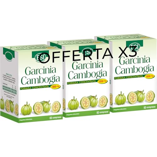 ÈSI Garcinia Cambogia Integratore Alimentare - 60 Compresse per Confezione - 3 Pack (180 Compresse Totali) | Controllo Peso e Metabolismo | Estratto Naturale ad Alta Concentrazione di HCA, Vegan