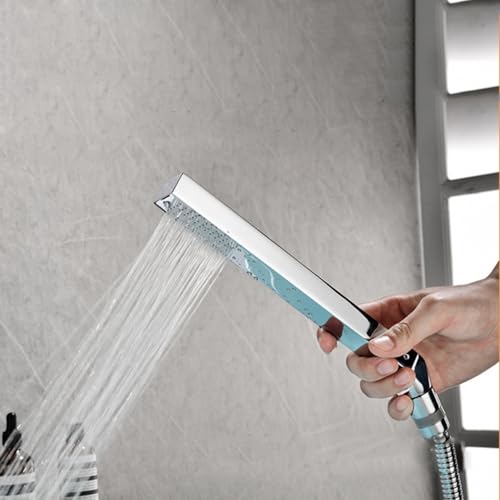 Robinet mitigeur cascade noir de luxe avec double levier et fixation de douche moderne