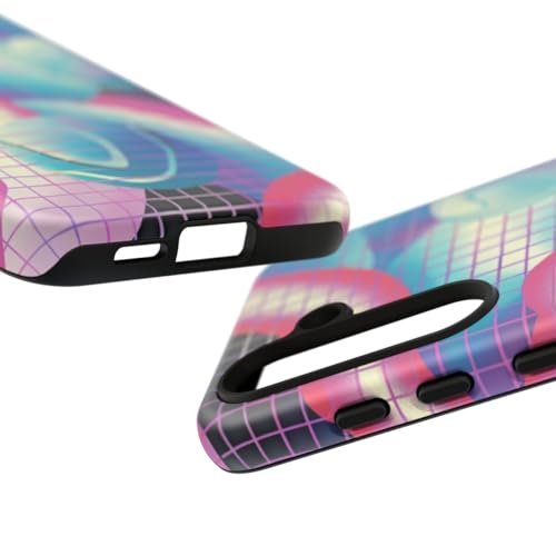 Coque Samsung S24 motif géométrique abstrait 3D rigide rose - 3