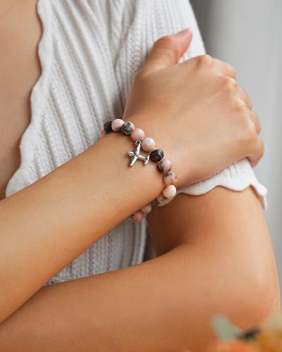 Travel Gifts for Women Traveler Flight Attendant Gifts Safe Trip Whenever You Go Bracelet2