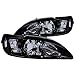 Glossy Black 1994-1998 Ford Mustang Smoke Headlight+Corner Lamps 94 95 96 97 98