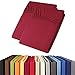Produktbild aqua-textil Viana Spannbettlaken 90x200 - 100x200 cm Bordeaux rot Baumwolle Spannbetttuch Jersey Laken