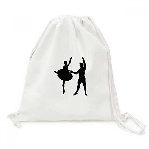 Sac cordon en toile imprimé Danseur Duo pour le sport et voyage