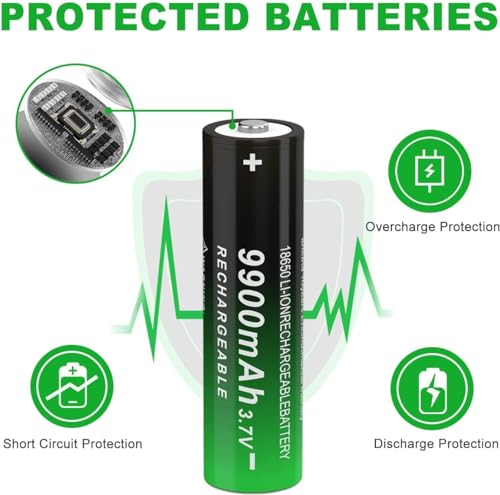 Rechargeable 18650 Batteries for Flashlight and Headlamp