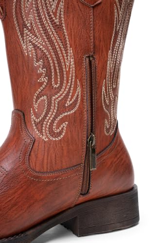 Image of Jousen Cowboy Boots for Men Square Toe Western Side Zipper