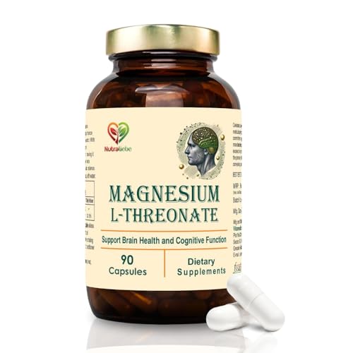 Image of Magnesium L-Threonate, 90 Capsules, Brain Health, Cognitive Support, Promotes Relaxation & Focus, High Absorption Formula