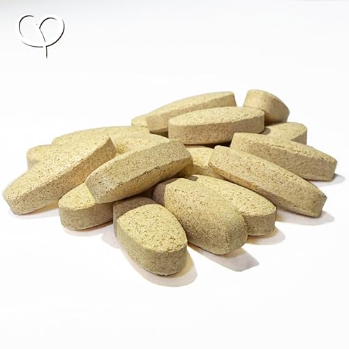 GOLDEN PEANUT Flohsamenschalen Tabletten 120 Stück Ballastoff Mix mit Maca Pulver, Flohsamen, Inulin, Apfelpektin und Vitamin C, Energie Stoffwechsel Komplex Monatsvorrat