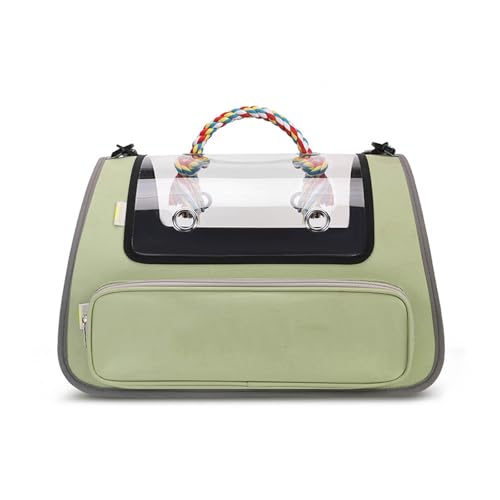 ペットキャリー 通気性と耐久性、折り畳み 猫キャリー 耐荷重7kg 猫用キャリーケース 大型猫・小型犬用,Green