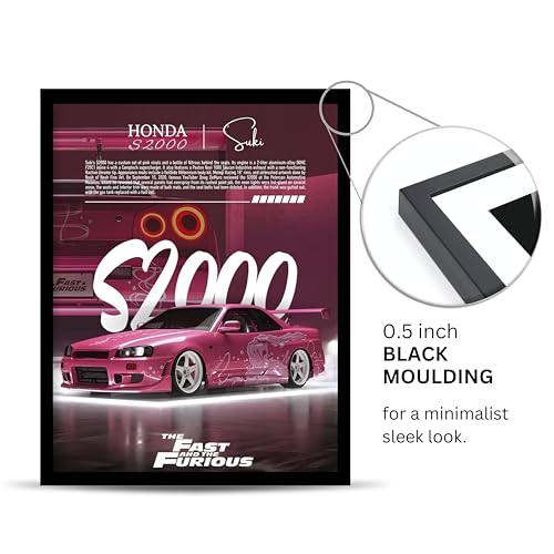 Image of Posternet HONDA S2000 Wall Poster Frames | 8 x 12 inch | Fast and Furious Themed JDM Cars | Hanging Wall Artwork Frames for Living Room, Bedroom, Office and Etc