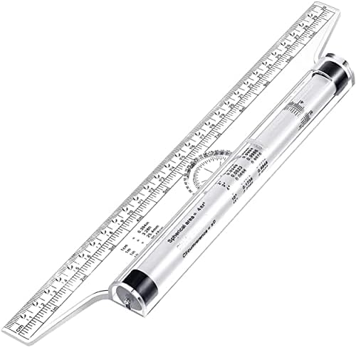 MyLifeUNIT Multi-Purpose Drawing Parallel Rolling Ruler, 12 Inch Drawing Design Ruler for Measuring, Drafting