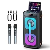 Macchina karaoke per adulti con 2 microfoni wireless, cassa Bluetooth
