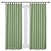 Produktbild FLOWEROOM Blickdichte Vorhänge Verdunkelungsvorhänge mit Schlaufen für Schlafzimmer, 175x140cm (HxB), Nilgrün - Thermogardine Gardinen/Lichtundurchlässige Vorhang Geräuschreduzierung, 2 Set