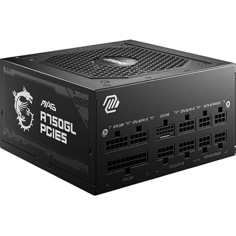 MSI MAG A750GL Alimentation 750W Cover