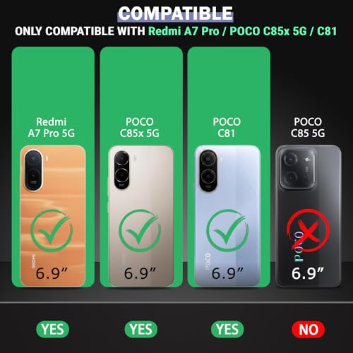 Image of TheGiftKart Liquid Silicon Back Cover Case for Mi Redmi A7 Pro /Poco C85x 5G / C81 | Shockproof Military Grade Protection | Micro-Fibre Cloth On Inner Side | Anti-Slip Grip Case Cover (TPU, Black)