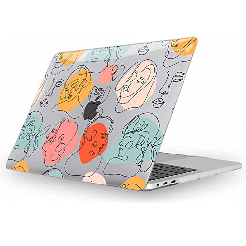 Image of Fancity Compatible with MacBook Air 13 Inch Case 2020 2021, Model A2337(M1) A2179 A1932 with Touch ID Hard Plastic Cover Anti-Scratch Protective Case for New Mac Air 13.3 inch 2018-2021, Art Face