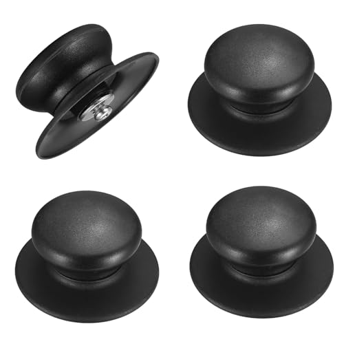 【Materiale Premium】La manopola del coperchio è realizzata in bachelite di alta qualità,resistente al calore, resistente all'usura,isolato,antiruggine,robusto e durevole,Le viti sono in acciaio inossidabile,con elevata durezza.per un uso a lungo termine.