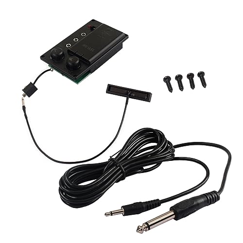 BESPORTBLE 1 Set Violin Equalizer Preamp Pickup Eq with Piezo Electric Accessory Tone Control Noise Suppression Portable Design for Electric Violin Includes Output Cable
